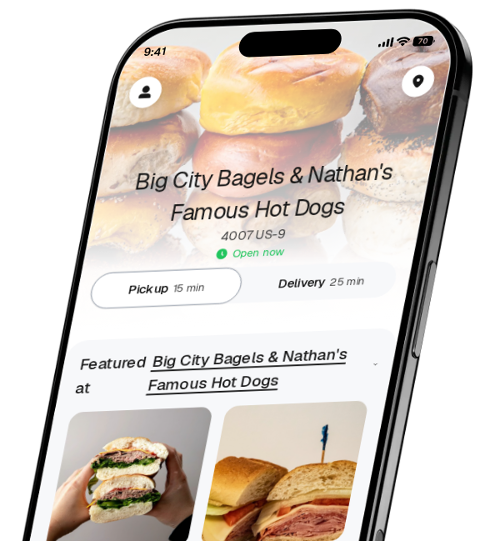Big City Bagels & Nathan's Famous Hot Dogs app preview