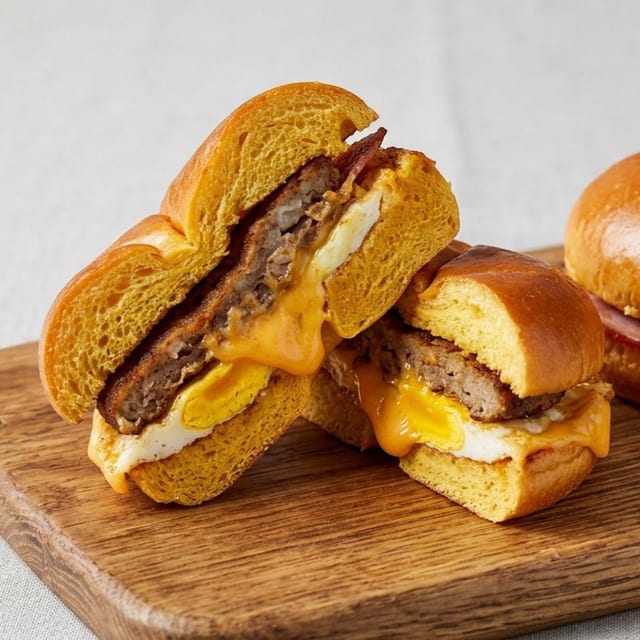 Breakfast Meat on a Bagel.