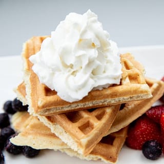 Waffle W/ Strawberries and Bananas